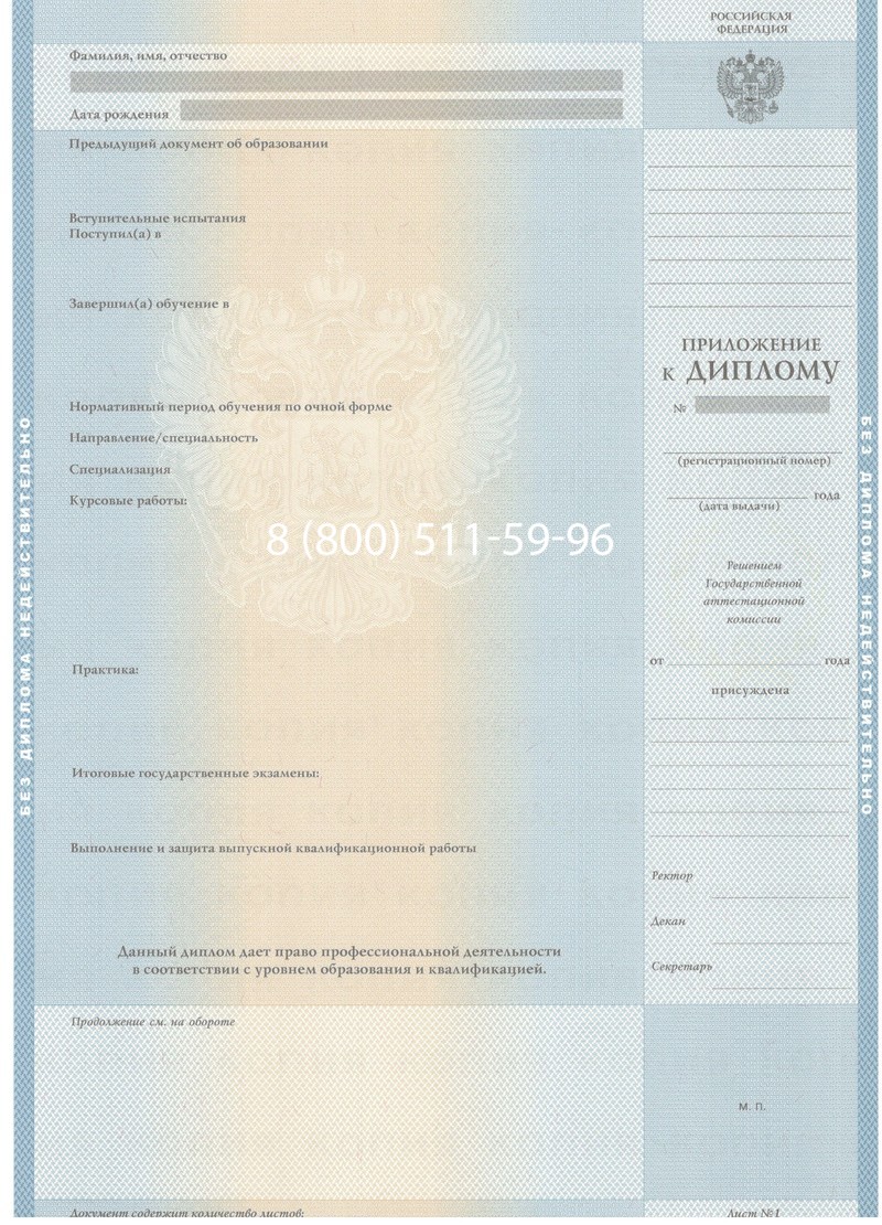 Заказать Диплом бакалавра 2003-2009 годов в Чите
